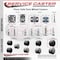 Service Caster 4'' Black Heavy Duty Floor Safe Twin Wheel Caster 7/16 Grip Ring Stem, 5PK SCC-GR02S100-TPR-BLK-716176-5 - alternate 3